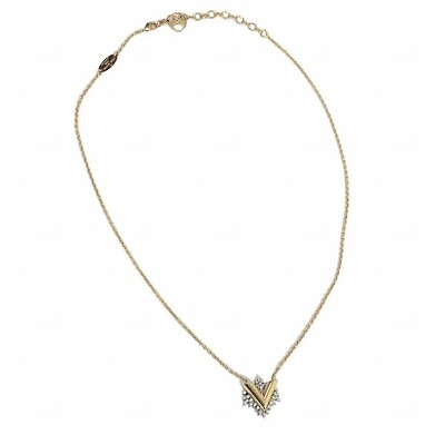 #ad Louis Vuitton Collier Glory V M00366 Stone Necklace Chain Length 45 cm Ladies $646.73