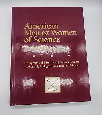 #ad 1st Edition American Men and Women of Science 25th Edition Complete 8 Volume Set $1529.00