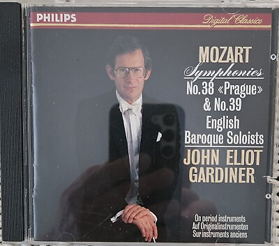 #ad Mozart: Symphonies No. 38 #x27;Prague#x27; amp; No. 39 #x27;English#x27; Philips 426 283 2 Gardiner $7.54