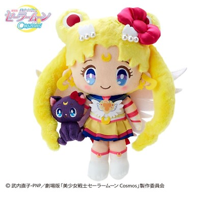 #ad Sanrio × Sailor Moon Cosmos Plush doll Eternal Sailor amp; Luna Moon x Hello Kitty $99.99