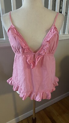 #ad juicy couture Pink Halter Tie Cropped Top Size M $22.00