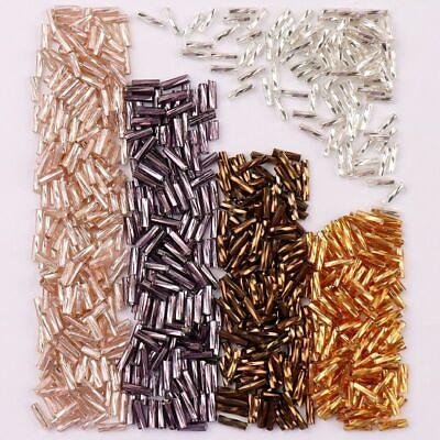 #ad Tube Beads Twist Bugles Loose Glass Seed Spacer For Jewelry Making DIY Garment $10.57