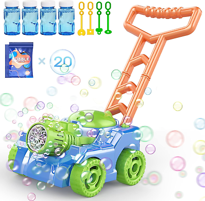 #ad Bubble Lawn Mower for Kids ToddlersAutomatic Push ToysSummer Outdoor Backyard $37.22