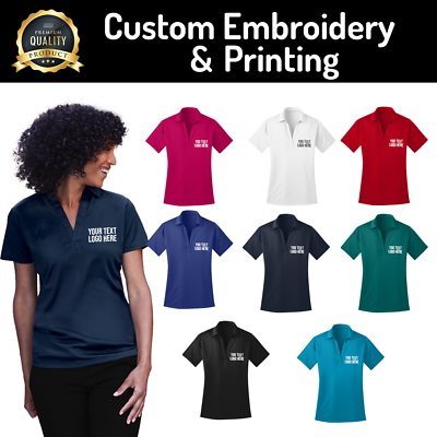 #ad Moisture Wicking Outer Wear: Custom Made Polyester Polo for Ladies $29.90