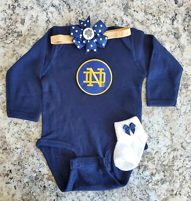 Notre Dame infant baby outfit Notre Dame baby gift Notre dame take home outfit $25.75
