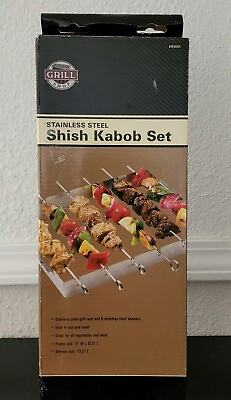 #ad Grill Shop Stainless Steel Shish Kabob Set $31.62
