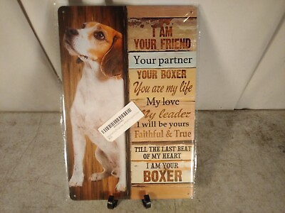 #ad Hanging Metal Boxer Dog Home Decor 8 x 12 $14.99