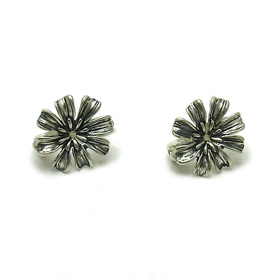 #ad Stylish Sterling Silver Earrings Hallmarked Solid 925 Flower Handmade Empress $18.60