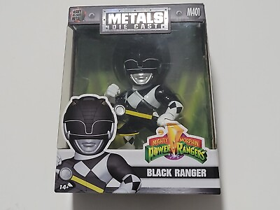 #ad Jada Toys Metal Die Cast Mighty Morphin Power Rangers Black Ranger M401 NEW $25.46