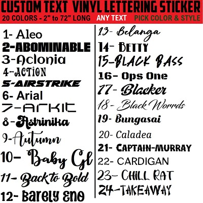 #ad Custom Text Vinyl Lettering Sticker Decal Personalized ANY TEXT ANY NAME 2 $69.99