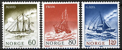 #ad Norway 1972 NK 697 99 Polar Exploration Ships set MNH Sc 596 98 Mi 649 51 $1.25