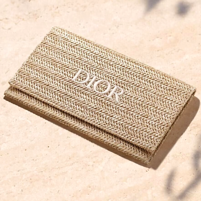 #ad Christian Dior Novelty Clutch Pouch 2023 Summer Rattan Beige JP Original Limited $49.99