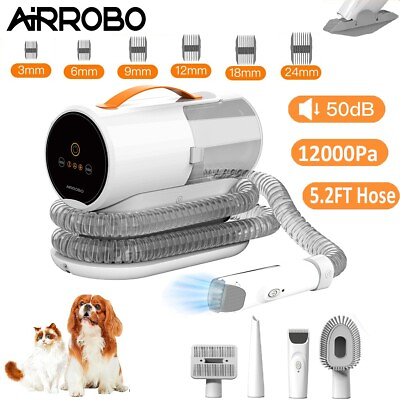 #ad 12000Pa Pet Grooming Kit amp; VacuumProfessional Grooming Clipper Tools AIRROBO $44.09