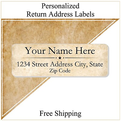 Return Address Labels Personalized Printed 3 4 x 2 1 4 Custom Parchment $2.89
