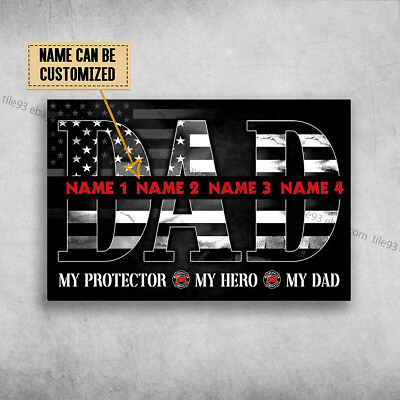 #ad American Dad My Protector My Hero My Dad Gift For Father#x27;s Day Customized... $14.52