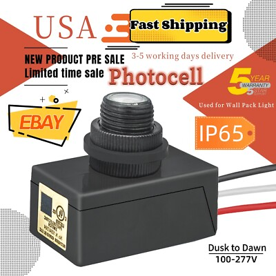 #ad Dusk Dawn Outdoor Swivel Photo Cell Light Control Photocell Sensor LED 110 277V $7.43