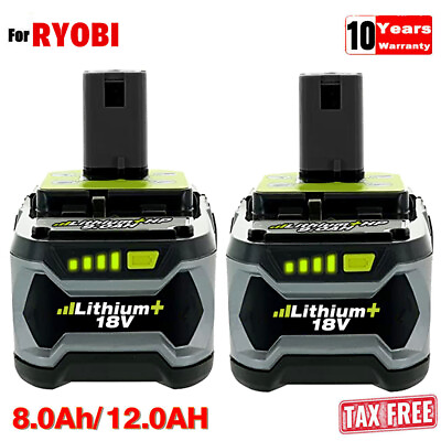 #ad 2XFor RYOBI P108 9Ah One Plus High Capacity Battery 18 Volt Lithium Ion Genuine $42.49