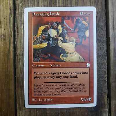 #ad #ad Ravaging Horde 1999 Portal Three Kingdoms MTG Magic The Gathering Card Game $12.99