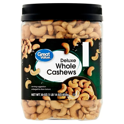 #ad Great Value Deluxe Whole Cashews 30 oz $14.88