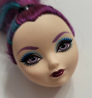 #ad EVER AFTER HIGH DOLL WAY TOO WONDERLAND RAVEN QUEEN HEAD ONLY REPLACEMENT OOAK $8.45