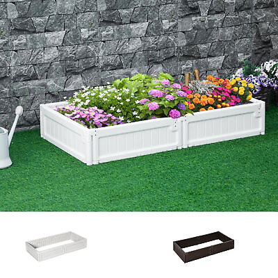 #ad 48.5quot; Plastic Cultivation Bed Flower Herb Veggie Planter for Garden Backyard $54.99