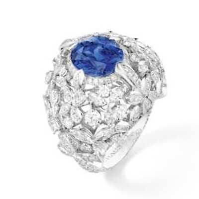 #ad Lab Ceylone Blue Sapphire Handmade Statement Simulated Jewelry 925 Fine Silver $262.50