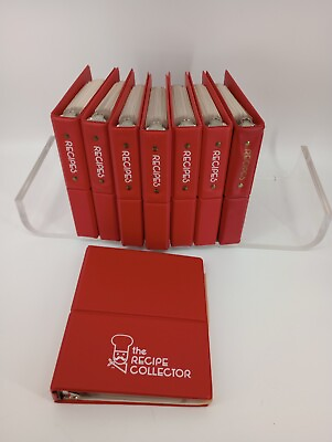 #ad The Recipe Collector Red Binder Set Filled With Great American Recipe Cards $160.00