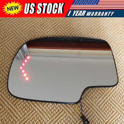 #ad #ad Mirror Glass Heated Turn Signal Driver Side LH for 03 07 Chevrolet GMC Cadillac $19.86