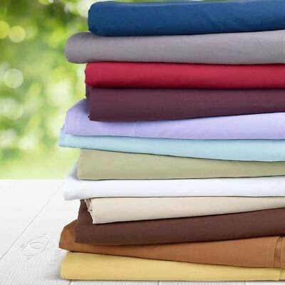 #ad 1000 TC EGYPTIAN COTTON QUEEN SIZE 3 PC DUVET SET ALL SOLID COLORS $98.19