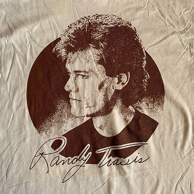 #ad 80s VINTAGE RANDY TRAVIS COUNTRY MUSIC Shirt Classic White All Size Shirt FA970 $17.99