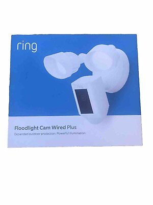 #ad Ring Floodlight Cam Wired Plus Outdoor Wi Fi 1080p Surveillance Camera White $148.52