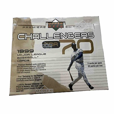 #ad 1999 Upper Deck Challengers Baseball Factory Sealed Box 20 Packs New $67.50