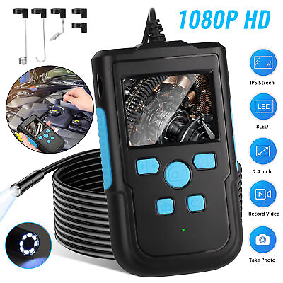 #ad Industrial Endoscope Borescope 1080P HD 2.4#x27;#x27; Screen 8mm Inspection Snake Camera $18.99