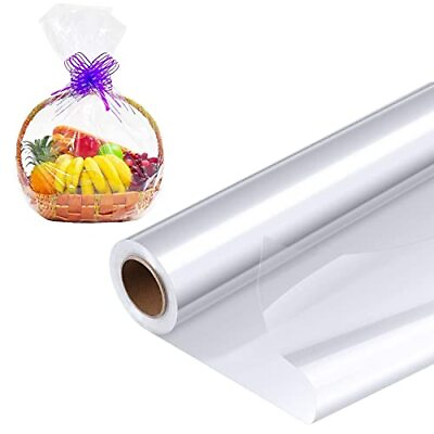 Clear Cellophane Wrap Roll 110 Feet Long 31.5 Inches Wide Cellophane Rolls for $19.73