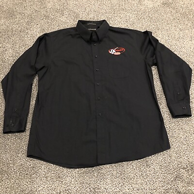 #ad Peterbilt Shirt Adult Extra Large Black Button Up Work Wear Employee Mens READ $18.88