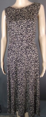 #ad JESSICA HOWARD TAN amp; BLACK LONG DRESS SIZE 10 $14.99