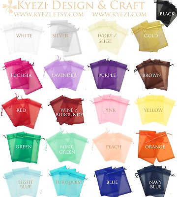 2quot;x3quot; Sheer Drawstring Organza Bags Jewelry Pouches Wedding Party Favor Gift Bag $29.99