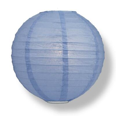 #ad 24quot; Serenity Blue Round Paper Lantern Even Ribbing Chinese Hanging Decoration $4.43