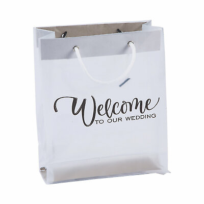 #ad Medium Frosted Wedding Welcome Gift Bags Party Supplies 12 Pieces $20.55