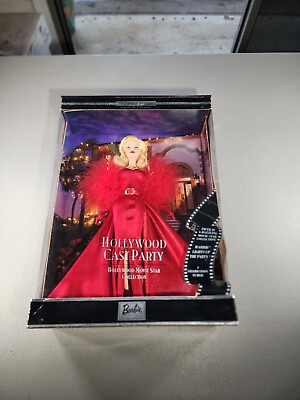 #ad Hollywood Cast Party Barbie Doll w Red Gown New Unopened Box 2001 Mattel READ $29.99