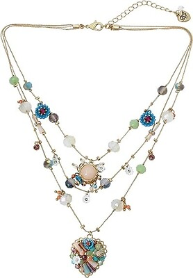 #ad Betsey Johnson Woven Heart Layered Necklace $40.80
