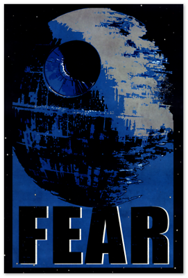 #ad Star Wars Poster Death Star Fear Propaganda Posters $14.99