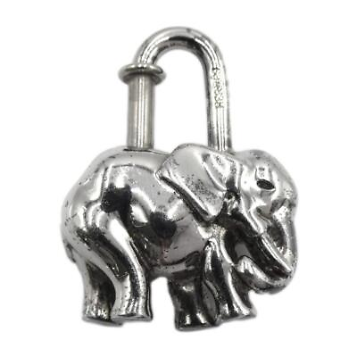 #ad HERMES authentic silver plated cadena elephant bag charm unisex length 3.5cm $336.21