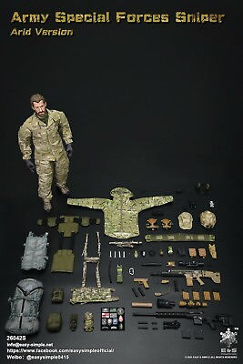 #ad 1 6 Scale Easyamp;Simple 26042S Army Special Forces Sniper Arid Version Figure $163.99