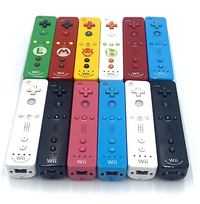#ad Nintendo Wii Controller Authentic OEM Wii Remote Motion Plus Pick Your Color $6.99