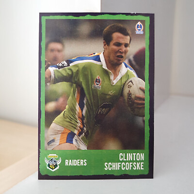 #ad Clinton Schifcofske 2004 Telegraph Rugby League NRL Raiders Trading Card #139 AU $5.00