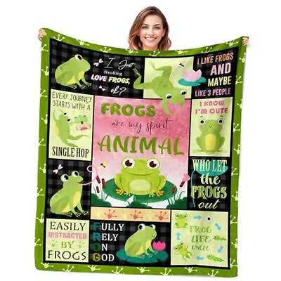 #ad Gifts Gifts For Women Men Throw Blanket Gift Themed Gifts Gifts 60quot;x50quot; Frog $41.58