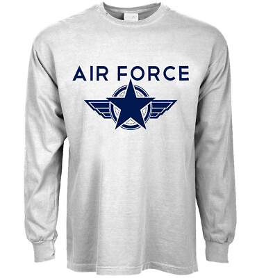 #ad Air Force Gifts Mens Long Sleeve T shirt Graphic Long Sleeved Tee Apparel $16.89
