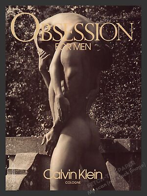Obsession for Men Calvin Klein Cologne 1990s Print Advertisement Ad 1992 $10.99