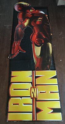 #ad Rare Marvel 2010 IRON MAN 2 Movie Cardboard Standee Display 93” Tall As is VGC $299.00